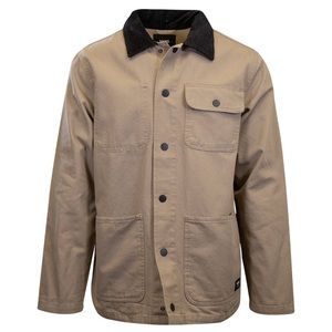 VANS Men’s Military Khaki Drill Chore Snap On Button Coat. Size Large. NWT